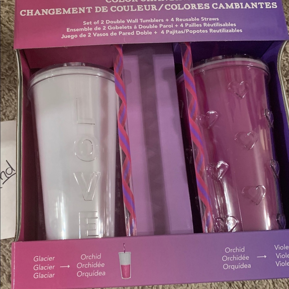 Color changing tumblers